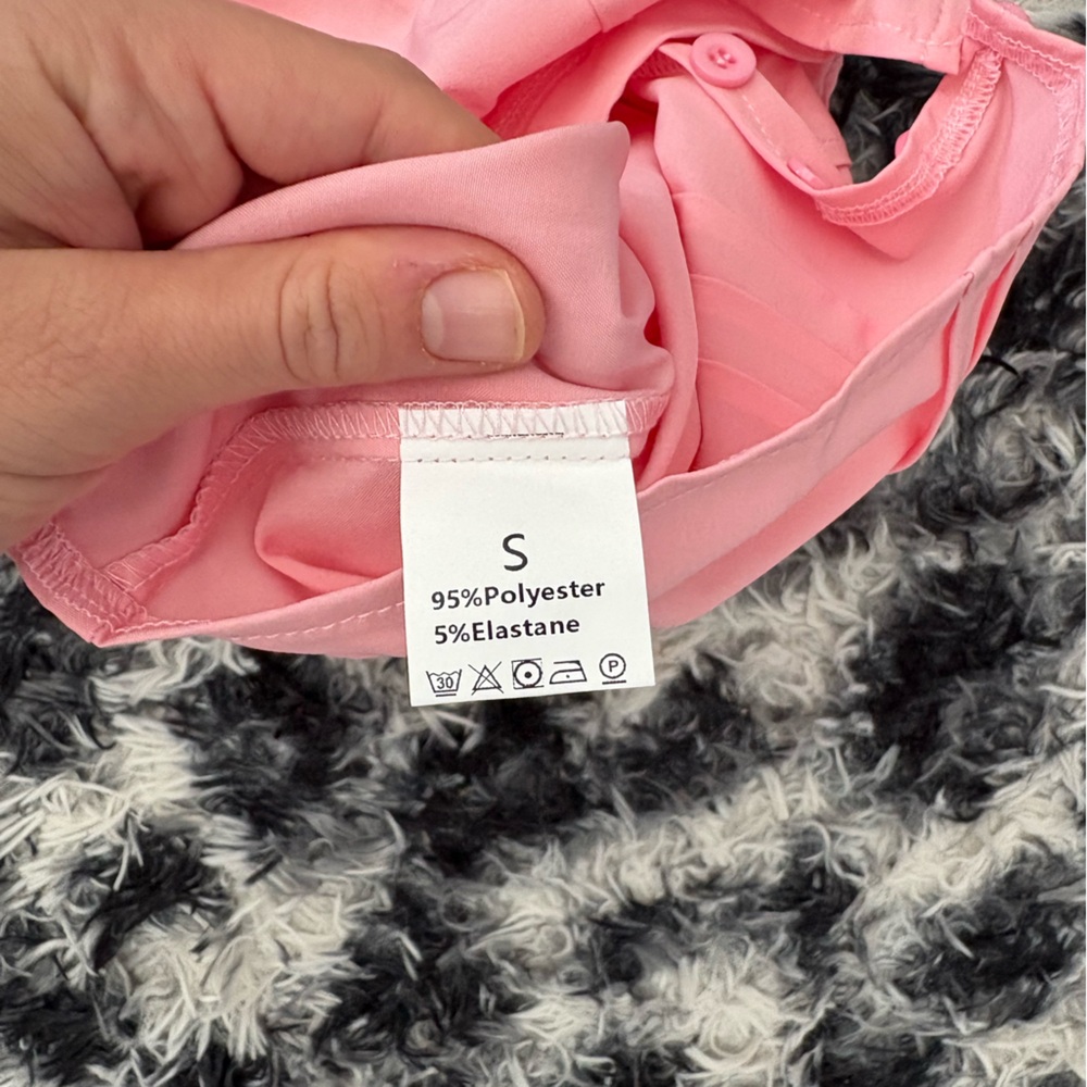 Amazon Essentials Pink Button-Up Top - Picture 3 of 3